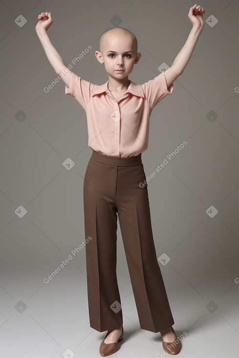 Child female with  brown hair