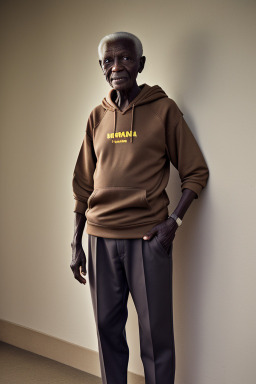 Ugandan elderly male with  brown hair