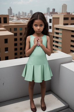 Panamanian child female with  brown hair