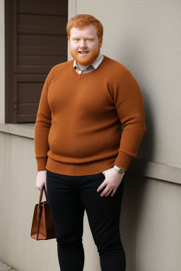 Belgian young adult male with  ginger hair