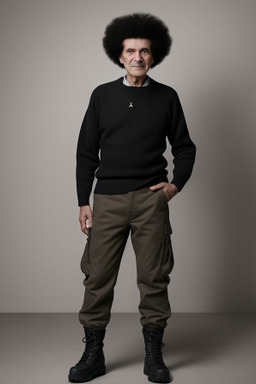 Slovenian elderly male with  black hair