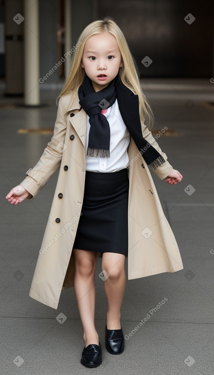 Chinese child female with  blonde hair