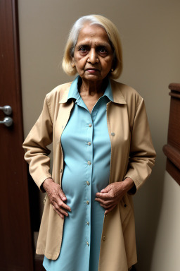 Indian elderly female with  blonde hair