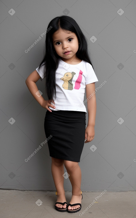 Peruvian infant female with  black hair