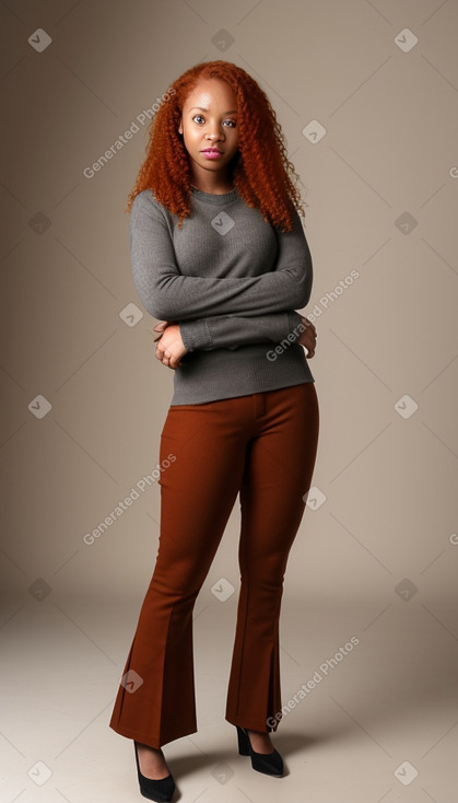 Zimbabwean adult female with  ginger hair