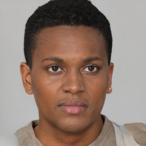 Neutral latino young-adult male with short  brown hair and brown eyes