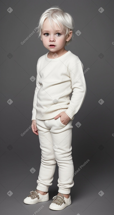 Norwegian infant boy with  white hair