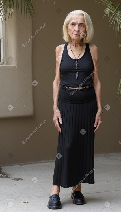 Tunisian elderly female with  blonde hair