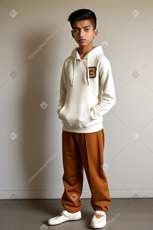 Nepalese teenager boy with  ginger hair