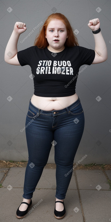 Spanish teenager girl with  ginger hair