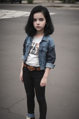 Child girl with  black hair