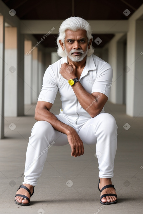 Sri lankan 45 years male with  white hair