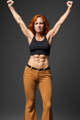 Cuban middle-aged female with  ginger hair