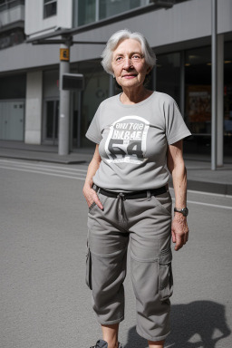 German elderly female with  gray hair