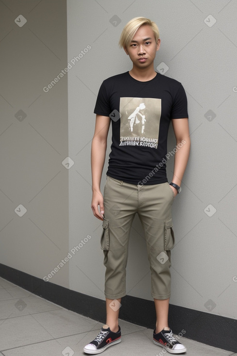 Singaporean adult male with  blonde hair