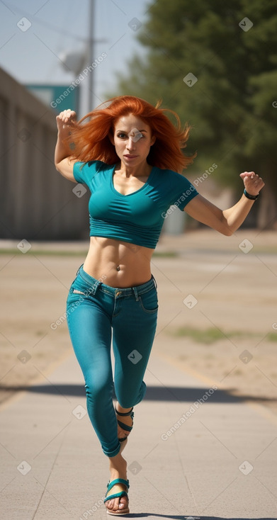 Iranian 45 years female with  ginger hair