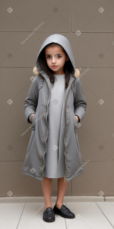 Algerian child girl with  gray hair