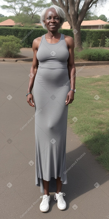 Zimbabwean 45 years female with  gray hair