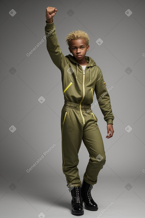 Jamaican teenager boy with  blonde hair