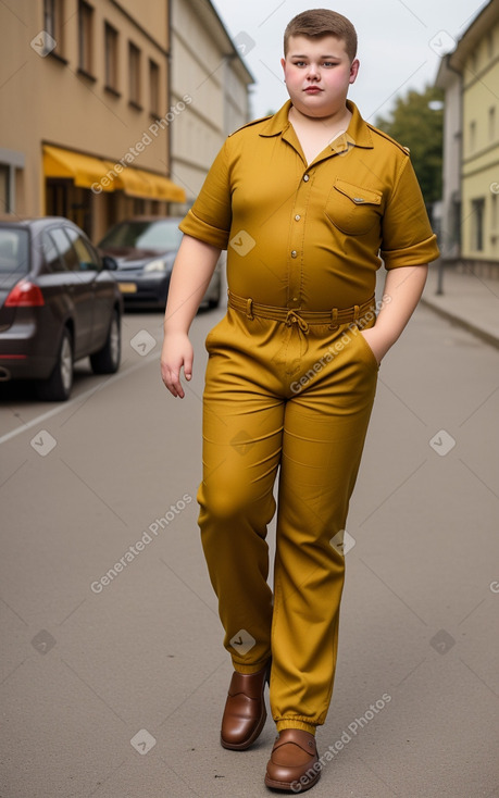 Slovak teenager boy with  brown hair