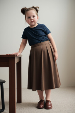 Swedish child girl with  brown hair