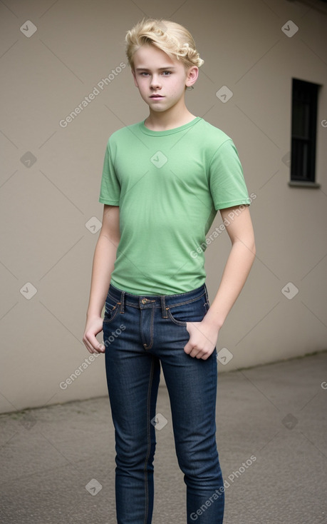 Irish teenager boy with  blonde hair