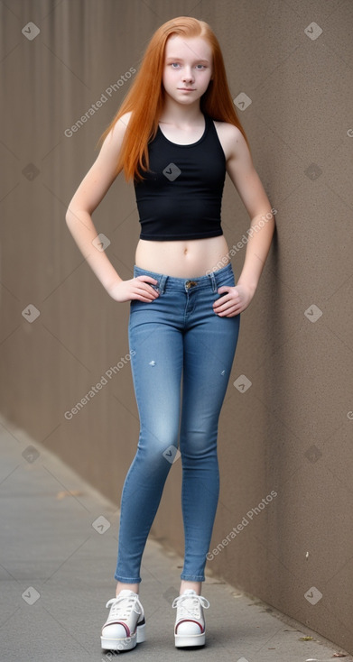 Czech teenager girl with  ginger hair