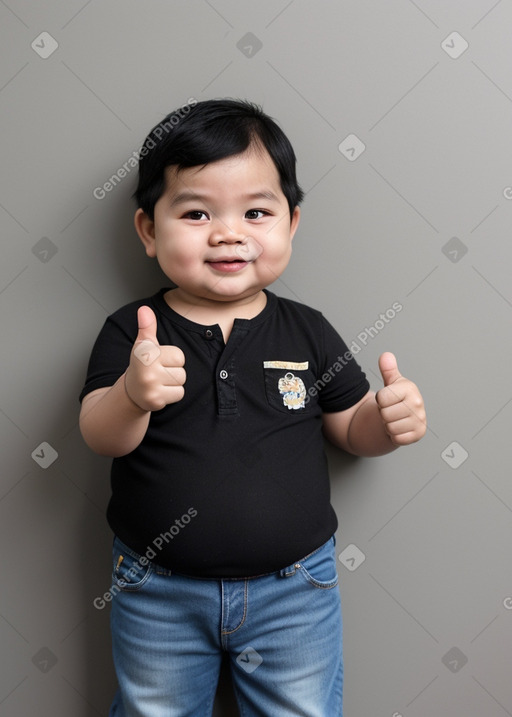 Thai infant boy with  black hair