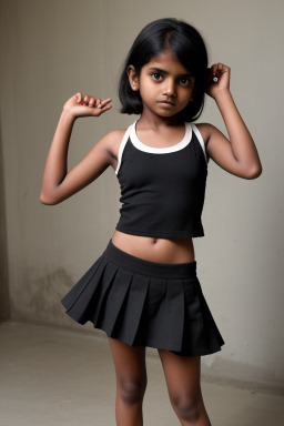 Sri lankan child girl with  black hair