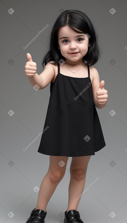 Italian infant girl with  black hair