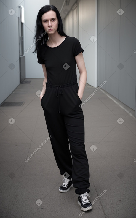 Swedish adult non-binary with  black hair