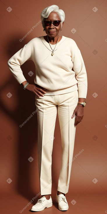 Elderly non-binary with  white hair