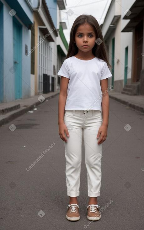 Honduran child girl with  brown hair