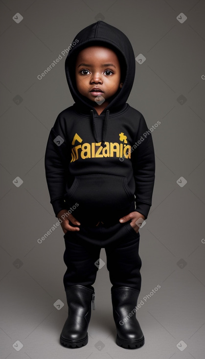 Tanzanian infant boy with  black hair