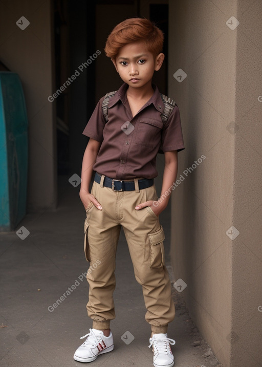 Nepalese child boy with  ginger hair