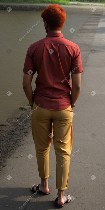 Bangladeshi adult male with  ginger hair