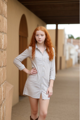 Spanish teenager girl with  ginger hair