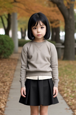 Japanese child female with  black hair