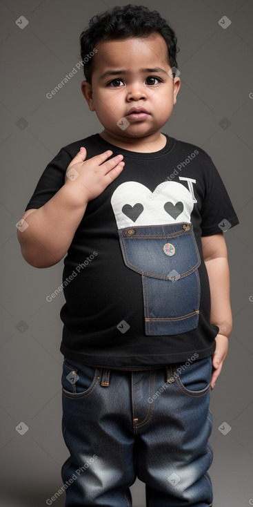 Malian infant boy with  black hair