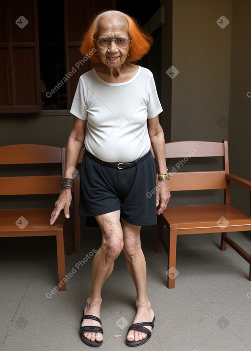 Sri lankan elderly non-binary with  ginger hair