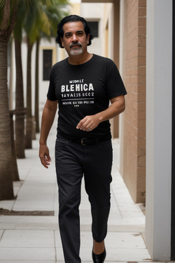 Puerto rican middle-aged male with  black hair