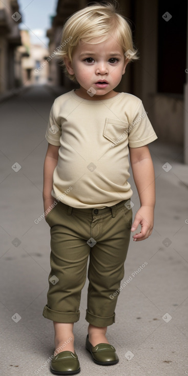 Cuban infant boy with  blonde hair