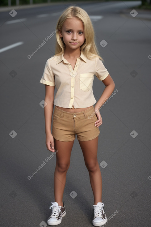 Child female with  blonde hair