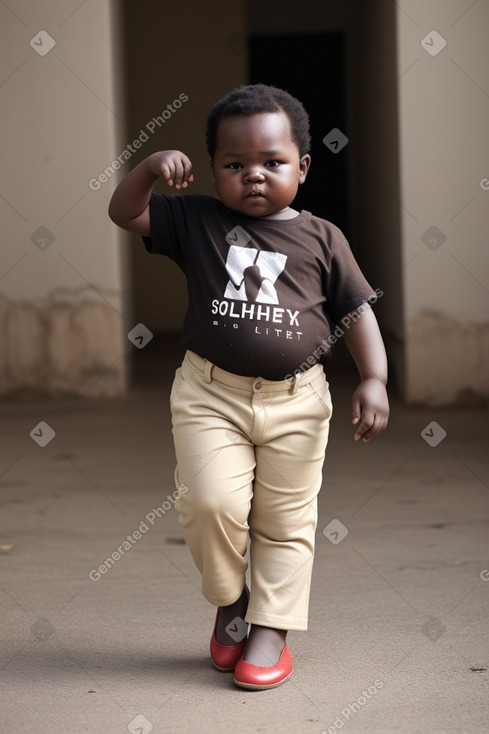 Zimbabwean infant boy with  brown hair