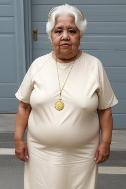 Mexican elderly female with  white hair