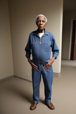 African american elderly male with  brown hair