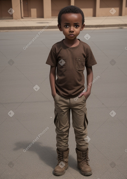 Ethiopian child boy with  brown hair