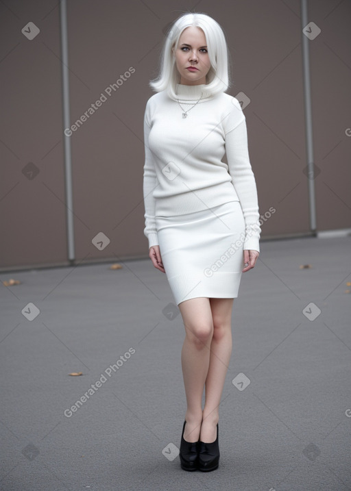 Finnish adult female with  white hair