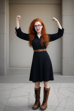 Iranian young adult female with  ginger hair