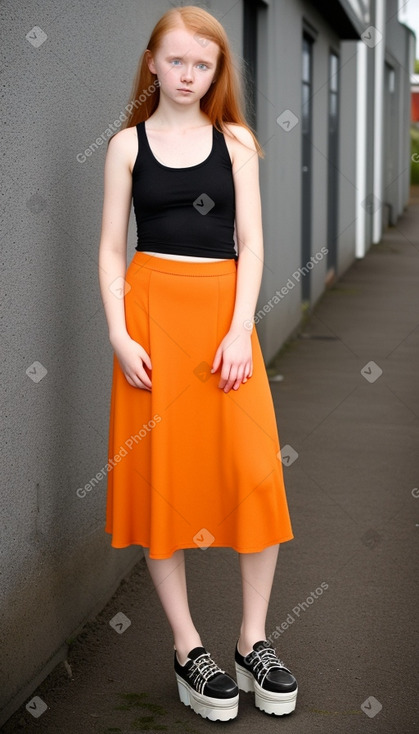 Icelandic teenager girl with  ginger hair